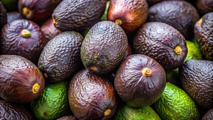 Poster - Close-up of black fresh avocado fruits , avocado, ripe, healthy, organic, food, freshness, nutrition, green