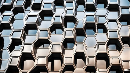 abstract hexagonal patterns like honeycomb