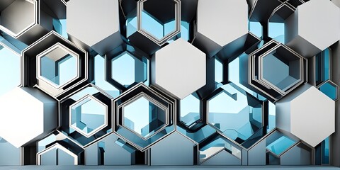 abstract hexagonal patterns like honeycomb