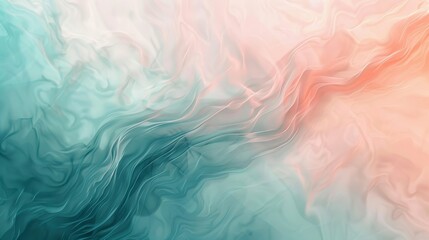 Gentle brushstrokes with pastel highlights on a coral to teal gradient background