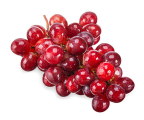Sticker - Red grape isolated on white background.
