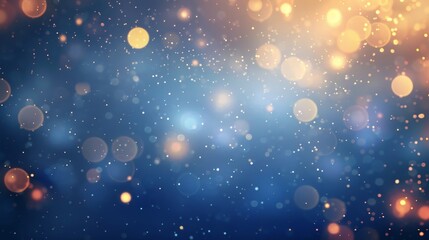 Wall Mural - ethereal background with delicate fairy lights and golden light effects inspired by parties