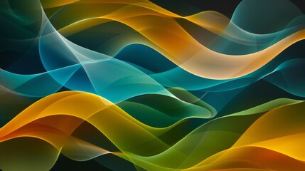 Wall Mural - bold background with overlapping shapes inspired by birthday ribbons dynamic gradient