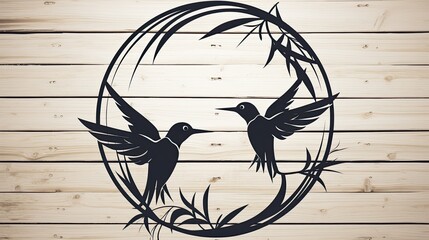 Wall Mural - silhouette of a bird