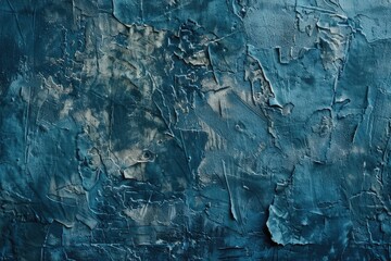 Wall Mural - Textured background of a grunge steel blue plaster wall