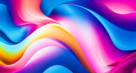 Wall Mural - Abstract Colorful Waves