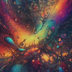 Wall Mural - fractal burst background