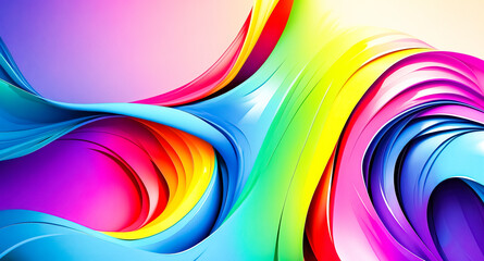 Wall Mural - Colorful Abstract Swirls