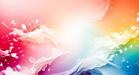 Wall Mural - Abstract Colorful Background with White Splashes