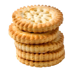 Stack of traditional argentinean cookies isolated on transparent