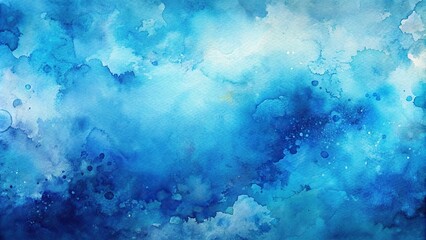 Wall Mural - Blue abstract watercolor stroke background in vibrant shades of blue and cyan , abstract, watercolor, stroke, background, blue