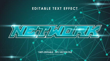 editable network text effect suitable for digital technology theme