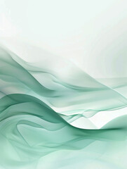 Wall Mural - green color waves, abstract shapes and texture as background, modern art wallpape