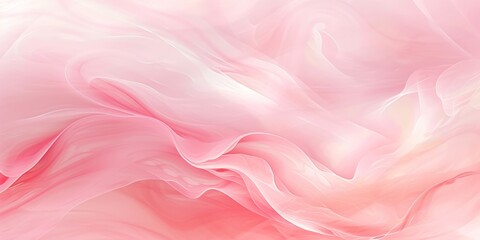 Soft flowing pink silk fabric background with gentle, wavy layers and smooth folds, creating an elegant and delicate texture. Perfect for design projects and backgrounds