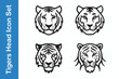 © RH Creative Design  - Tigers line Icons set with editable vector collections.