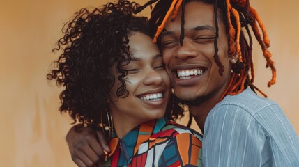 Wall Mural - The happy young couple