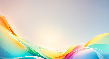 Wall Mural - Abstract Colorful Wave Background