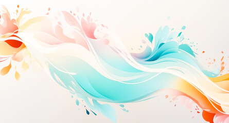 Wall Mural - Abstract colorful wave background