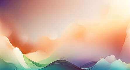 Poster - Abstract Pastel Landscape