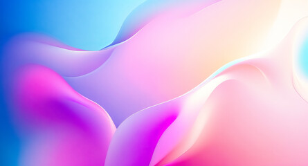 Canvas Print - Abstract Gradient Background with Wavy Lines