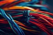 © Alona - Wires Computer. Electrical Cable Network Background with Technology Equipment