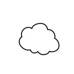 Hand drawn cloud line icon