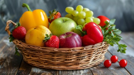 Wall Mural - fresh fruits and vegetables for commercial and non commercial use