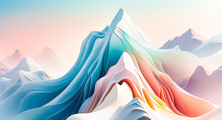 Sticker - Abstract Mountain Range