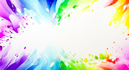 Poster - Abstract Colorful Background with Splashes and White Space