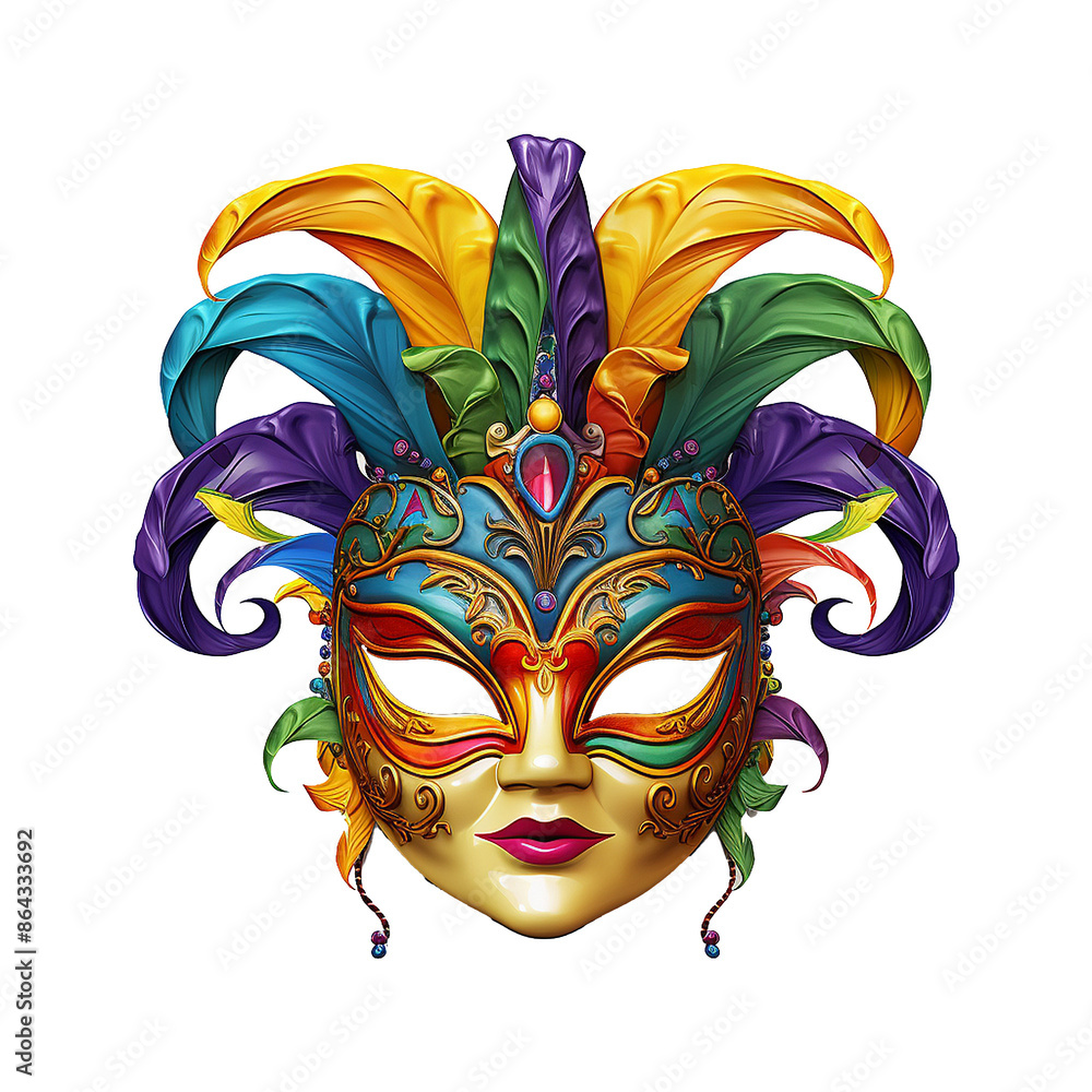 Elegant carnival mask isolated on transparent background png Stock ...