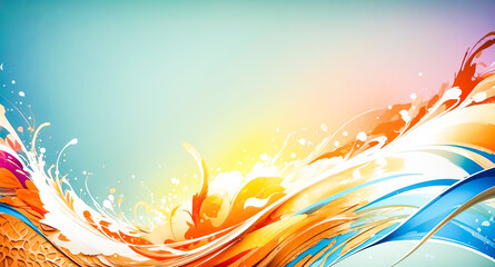 Poster - Abstract Colorful Liquid Swirl