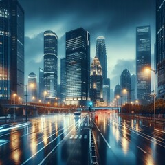 Canvas Print - city at night