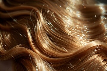 Wall Mural - High-resolution smooth hair strands.