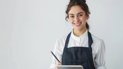 Sticker - The waitress with tablet