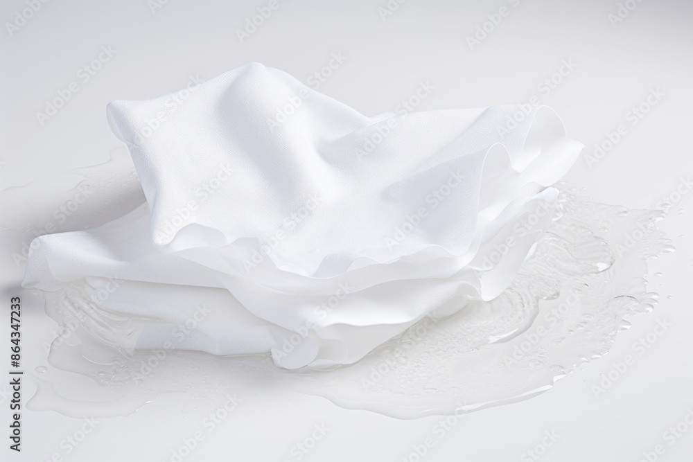 Wet wipes on a white background Showing soft, thick fabric. Safe ...
