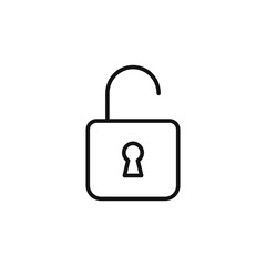 Wall Mural - Security Unlock Padlock Icon for Access Control and Safety Solutions