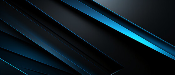 Poster - Modern black blue abstract background. Minimalist color scheme with contemporary design elements.