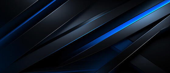 Poster - Modern black blue abstract background. Minimalist color scheme with contemporary design elements.