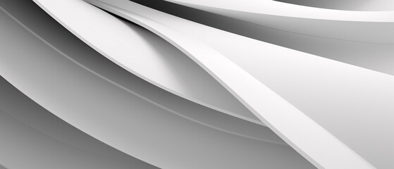 Poster - White paper stripes abstract geometric motion design, dynamic and visually striking artwork
