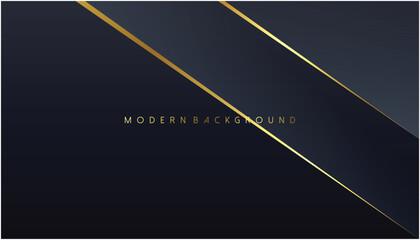 Poster - Black background with luxury dark golden geometric elements