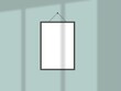 © InfoSoul - Minimal picture poster frame mockup on wallpaper