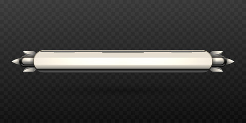 Wall Mural - Game Title Lower Third Banner Metallic Silver Screen Border for Game UI Designs