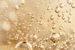 © smth.design - Golden Champagne Bubbles Rising in Sparkling Beverage Close Up