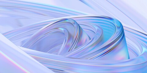 Canvas Print - Abstract glass shape, 3d render