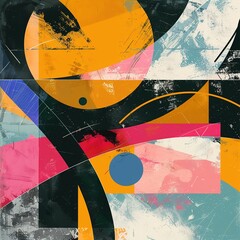 Wall Mural - Illustration of modern trendy abstract designs. Generative ai.