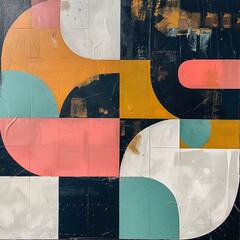 Wall Mural - Illustration of modern trendy abstract designs. Generative ai.