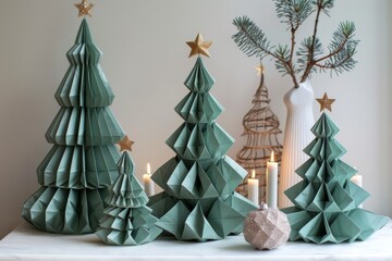 scandinavian soft green holiday decor for home and tree decoration for christmas and new year. origa