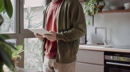 Poster - The man with a tablet