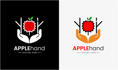 Apple logo, Apple brand similar logo icon mange green leaf sample idea company minimalist design  