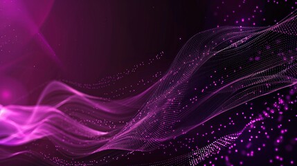 Wall Mural - Abstract Purple Wave of Light